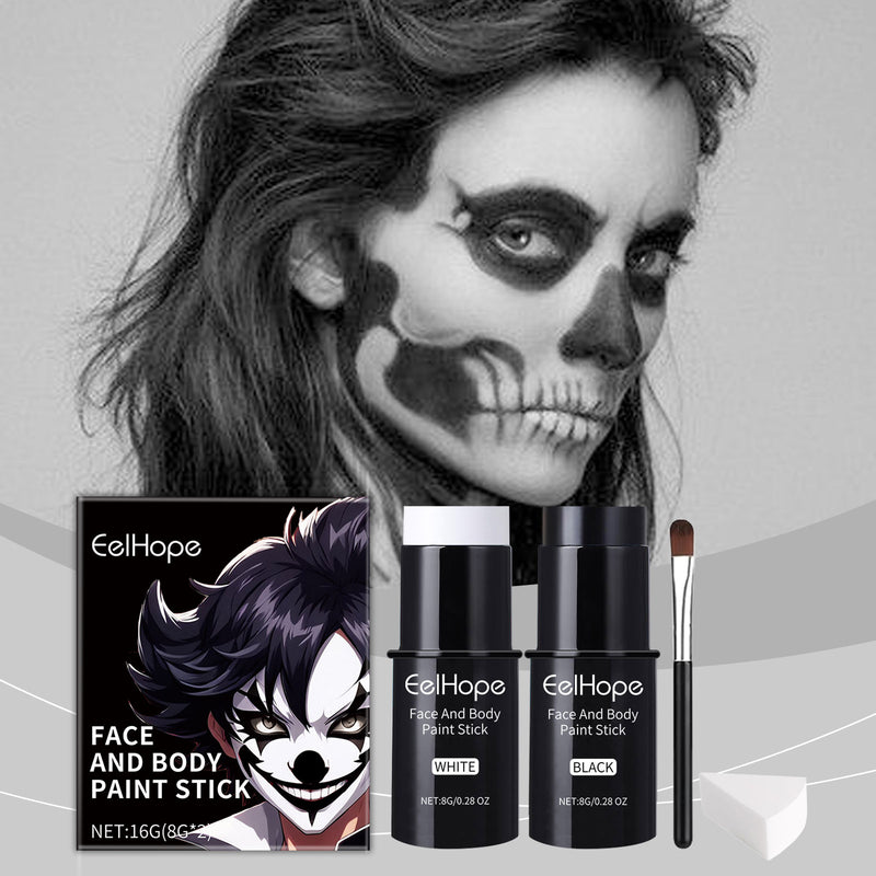 Clown Face Paint Stick Set – Multi-Color Full-Coverage Halloween Makeup