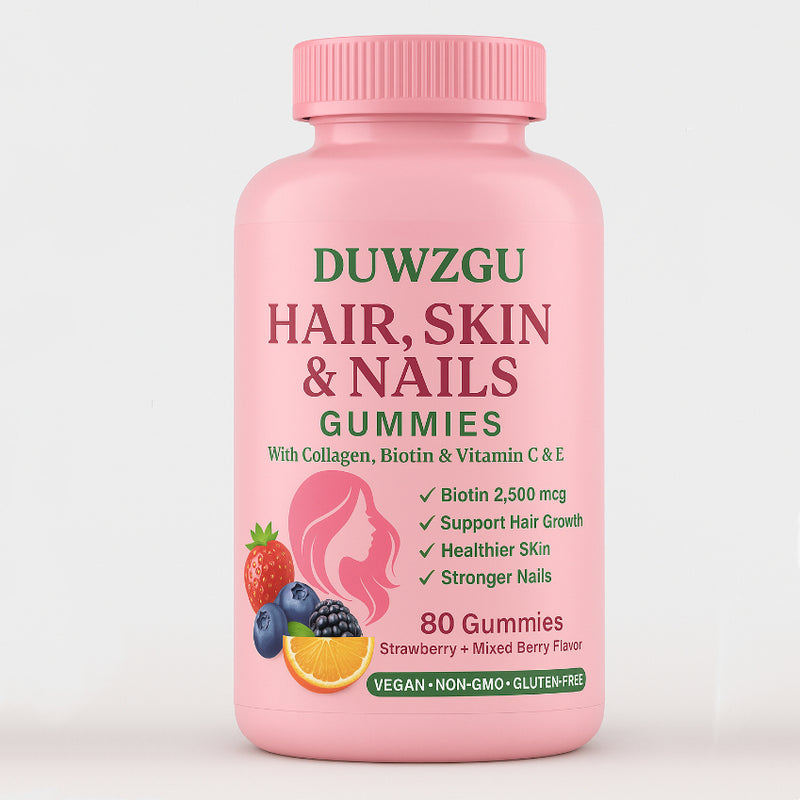 Hair, Skin & Nails Gummies – Beauty Vitamin Supplement, 80 Count