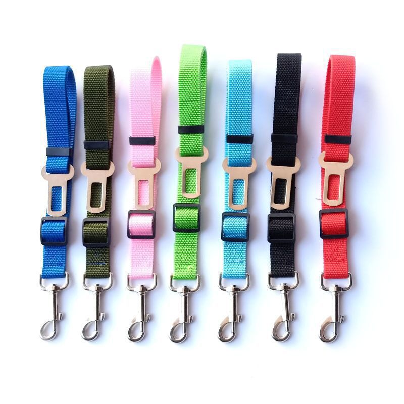 Adjustable Dog Car Safety Seat Belt – Pet Restraint Lead & Travel Leash