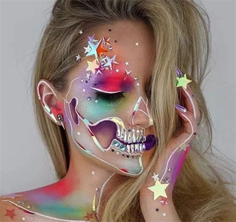 12-Color Face & Body Paint Palette – Water-Based Halloween Makeup Kit