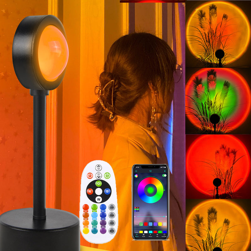 Sunset Projection Lamp – 360° Rotating Golden Hour Night Light for Bedroom & Selfies