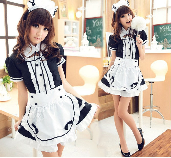 Gothic Maid Cosplay Costume – Unisex Anime Outfit, Sizes M–5XL