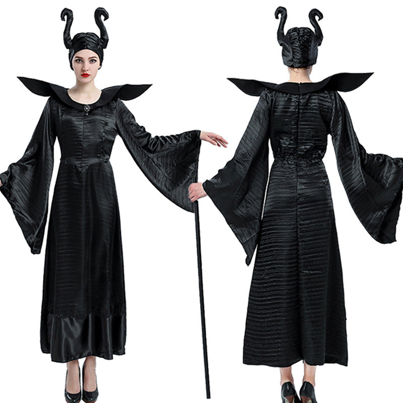 Women's Dark Witch Costume – Black Halloween Witch Dress